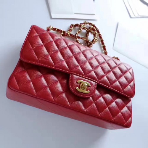 Chanel 2.55 genuine caviar red